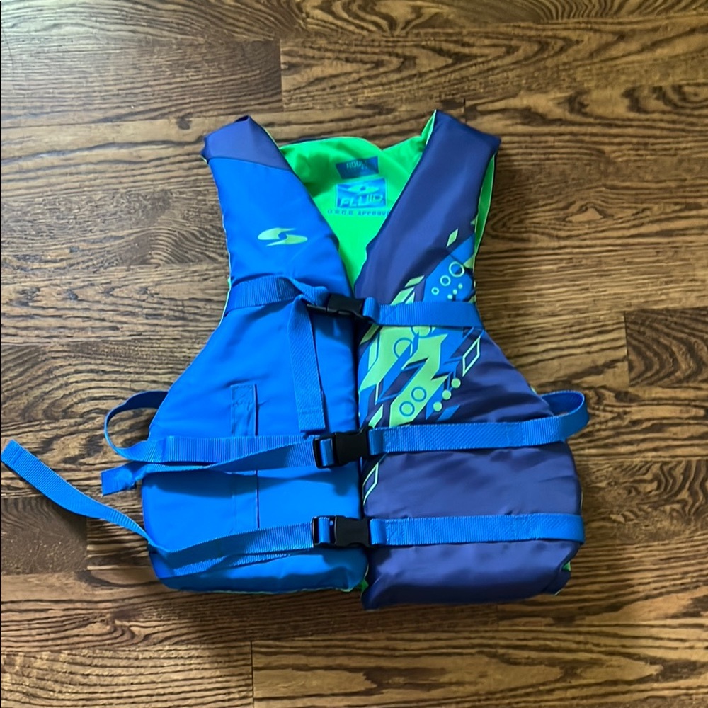 Fluide Blue and Green Swim Vest